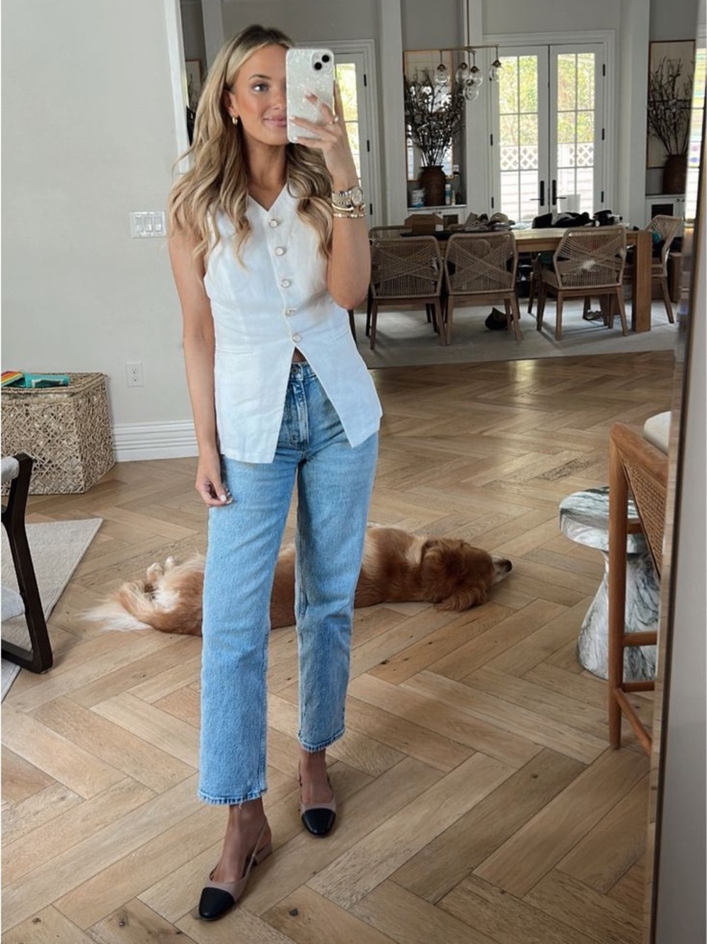 NWT Reformation Aspen Linen Top Vest - Picture 4 of 9